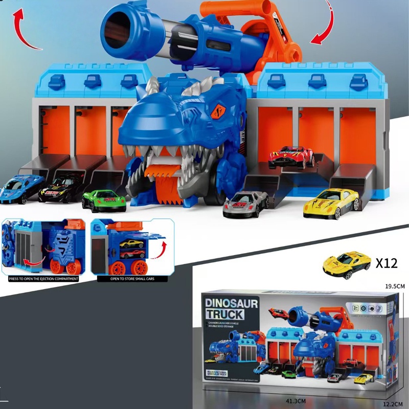 Dinosaur Swallow Track Storage Car (with 12 alloy cars) 3