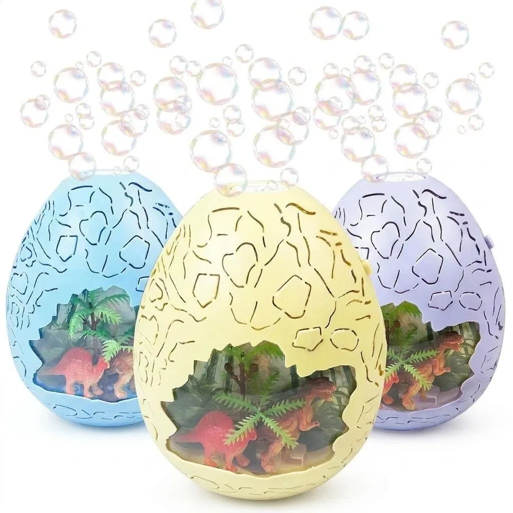 Dinosaur Egg Bubble Machine with Lights & Music (3 Colors)